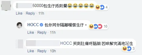 不少網民都讚海報有創意，又稱「哩個組合有得諗wor，堅想睇」。（fb專頁「HOCC」截圖）