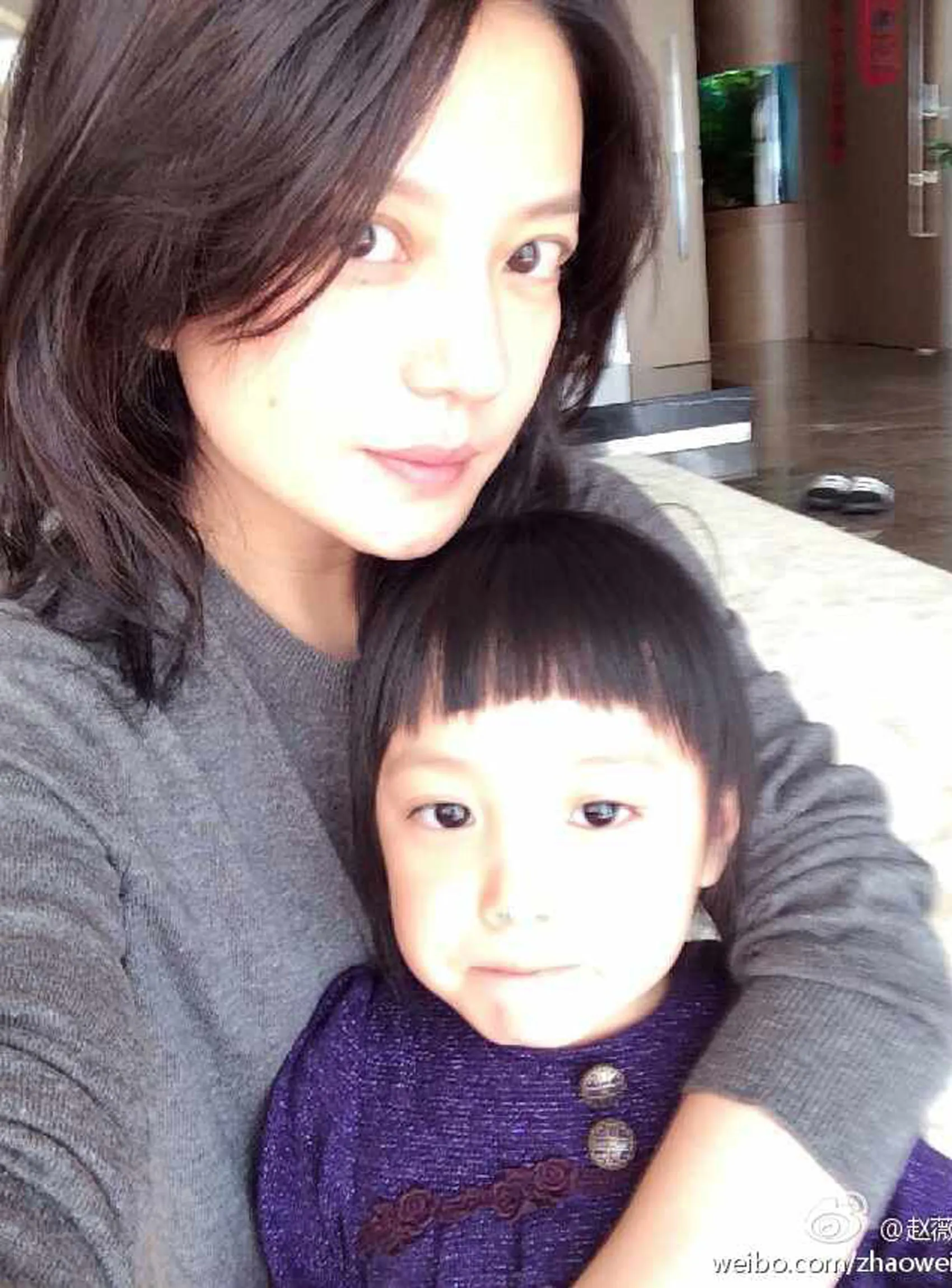 趙薇：女兒黃新在4月出世，乳名亦簡單地叫「小四月」。(微博圖片)