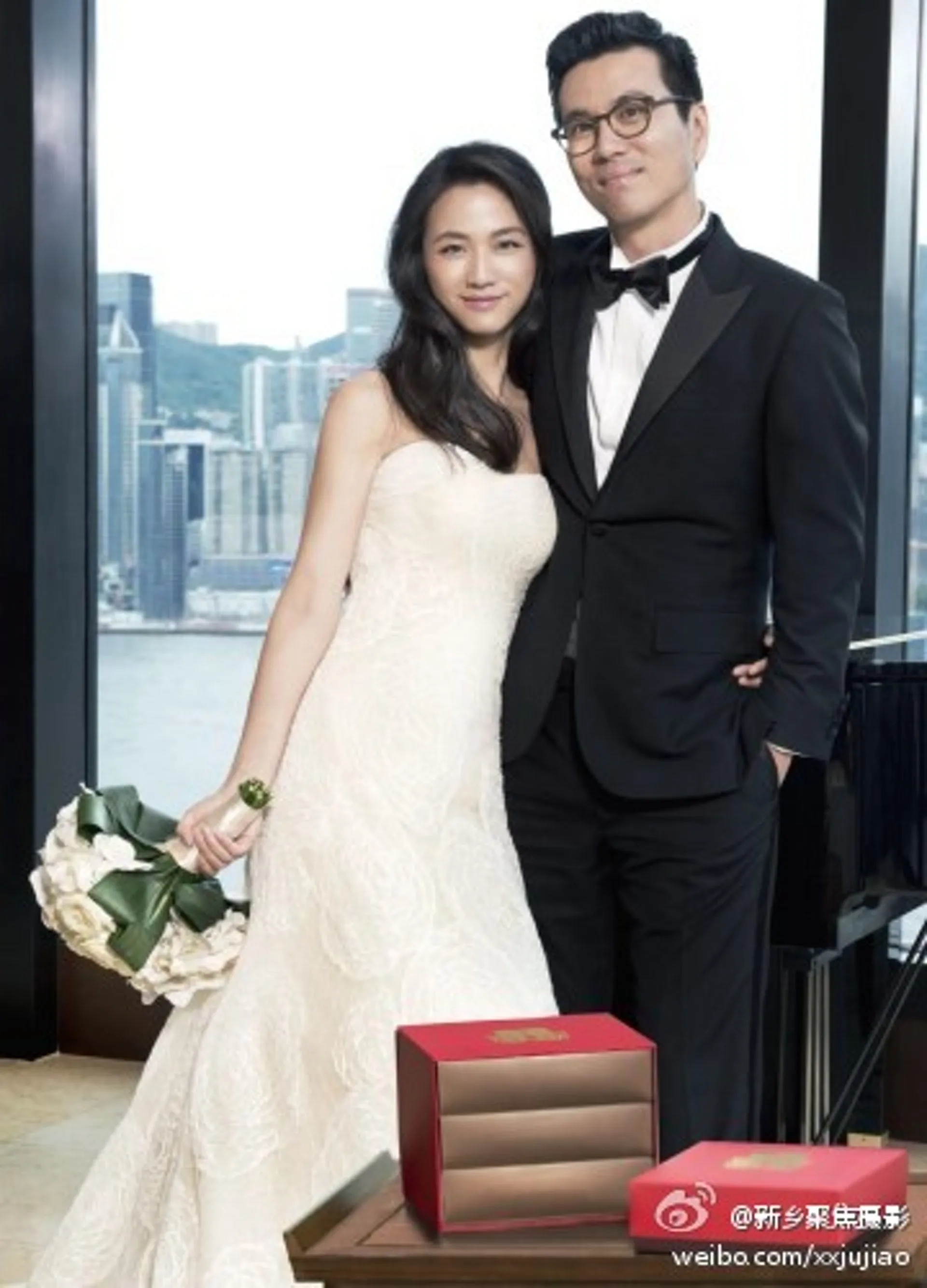 湯唯｜湯唯在2014年與金泰勇結婚。（新鄉聚焦攝影微博）