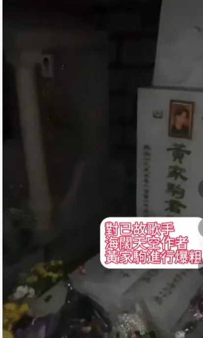 翻查資料，光頭少年並非第一次到黃家駒墳墓搗亂，去年8月已有人上載片段譴責此人到墳墓粗口辱罵黃家駒，批評黃「垃圾」、「海闊天空好X難聽」。（Beyond Forever youtube片段）
