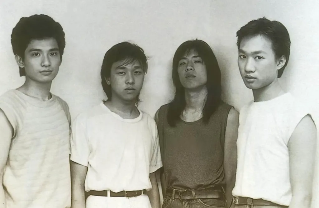 (From left) Beyond members Yip Sai-wing, Wong Ka-keung, Paul Wong and Wong Ka-kui in a still from Because of You – Ka Kui.