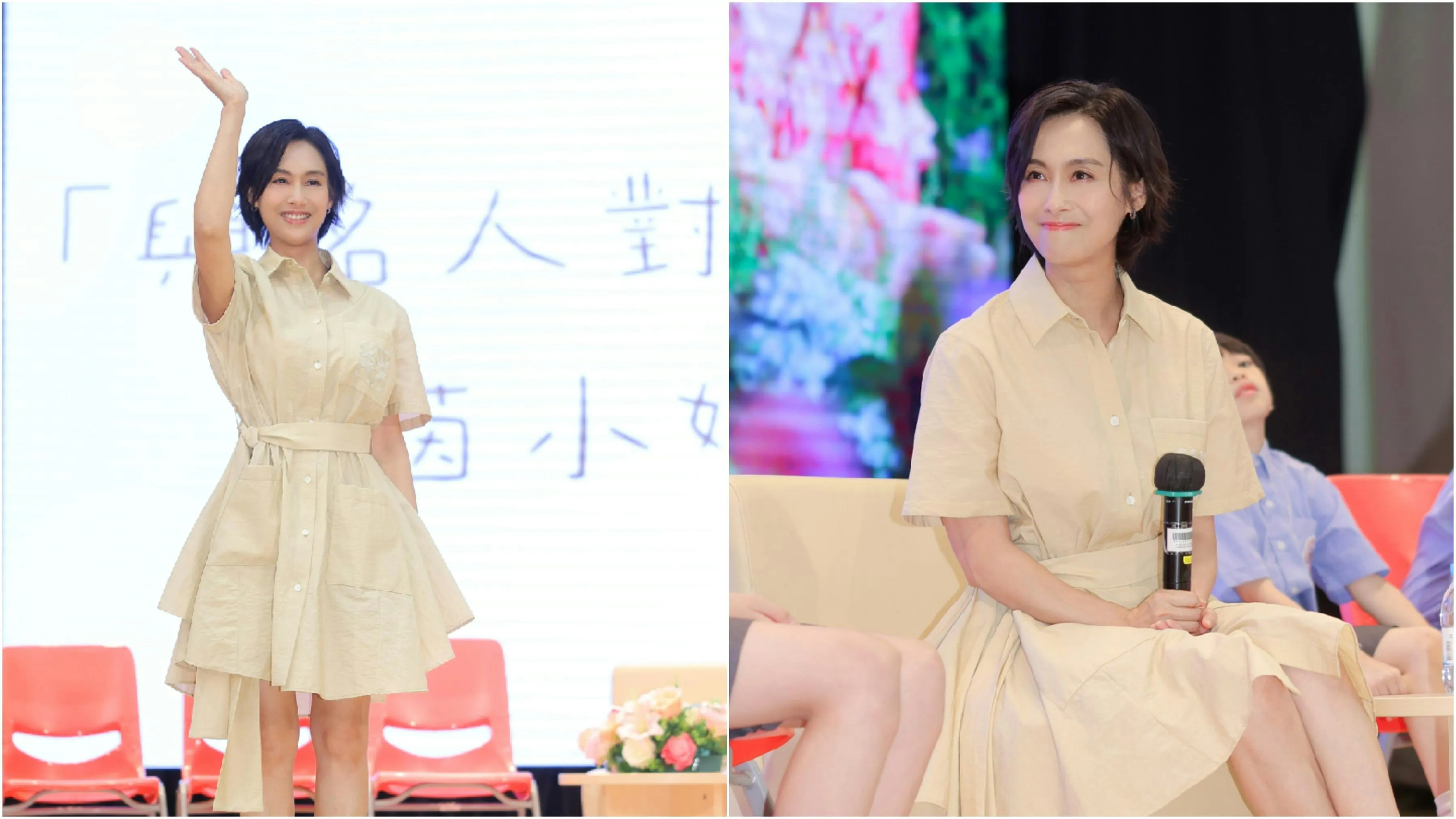 朱茵現身小學受訪勾起溫馨回憶 願與老公黃貫中做女兒最強後盾